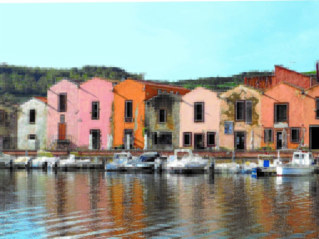 Bosa:Bosa, le antiche concerie sul fiume.