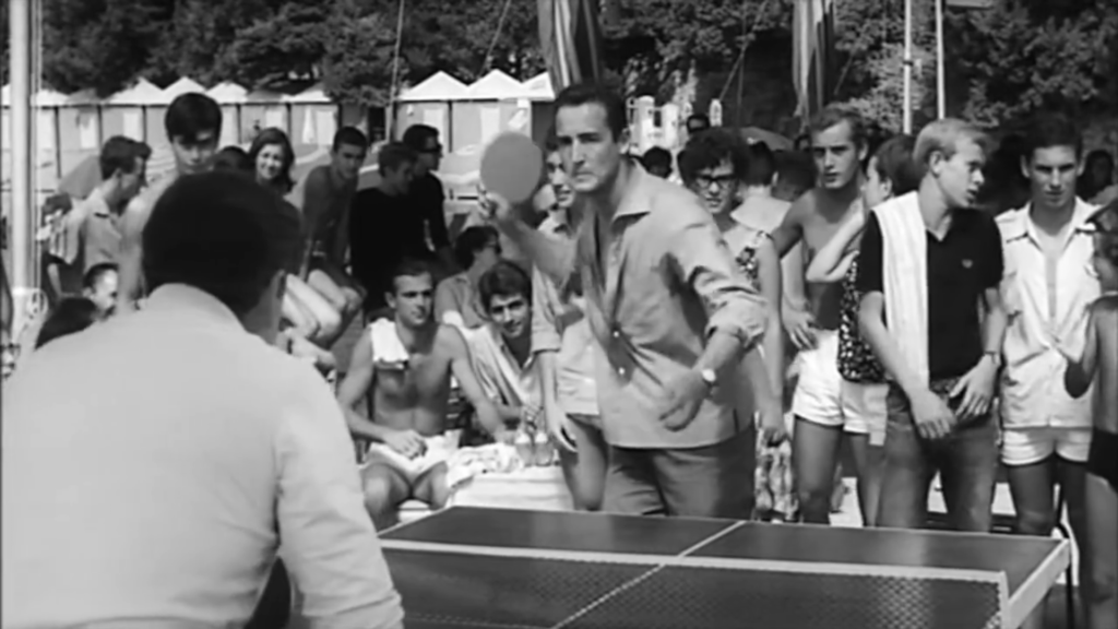 Ping pong: Gassman che gioca