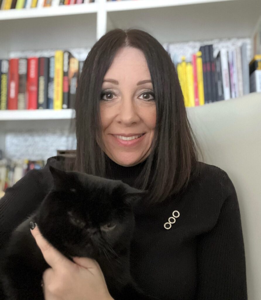 Cristina Origone . con il gatto