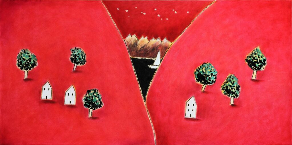 Rosso.Giocare nel vento