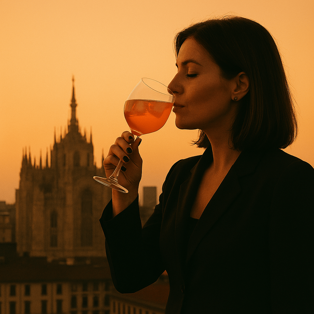 Milano da bere - donna che beve