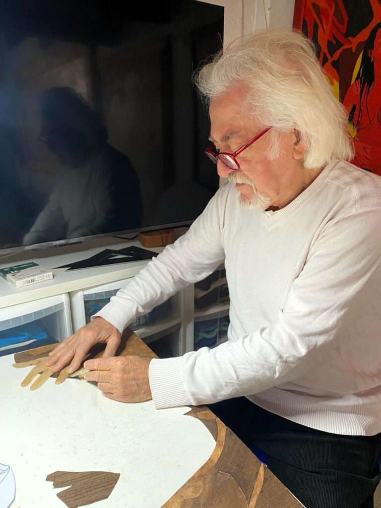 Carlo Rossi - Carlo Rossi al lavoro nel suo studio (Foto di Liana Mamulashvilli)