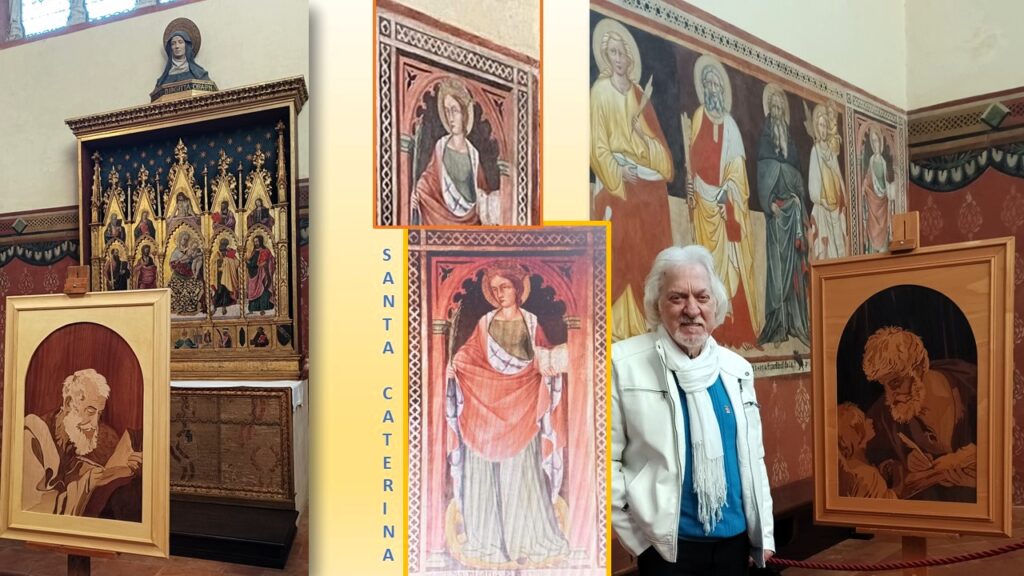 Carlo Rossi - Carlo Rossi circondato dalle storiche opere d’arte che ornano la Cappella di Santa Brigida