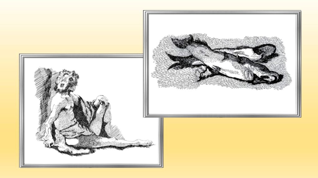 Carlo Rossi - Due dei cinque esemplari delle incisioni dedicate a Tiepolo e a Rembrandt